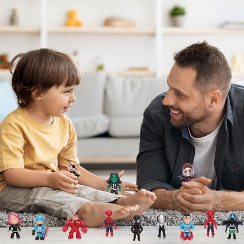 Super Hero Adventures Ultimate Action Figures - 26PCS Mini Superhero Figures Toys for Kids, Birthday Cake Toppers, Collectibles,School Prize and Party Favors