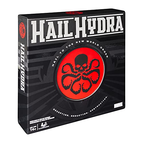 Spin Master Games Marvel, Hail Hydra Superhero Board Game Black Panther Hulk Captain America Red Skull Black Widow Spiderman, for Adults and Teens Ages 14 and up