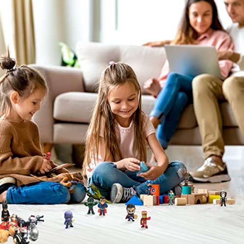 YINGCHENG 26 Pieces Superhero Mini Action Figures Sets for Boys Titan Hero Series Small Super Hero Sets，Ornaments Toys Supplies，Birthday Party Gifts Cupcake Toppers Decoration