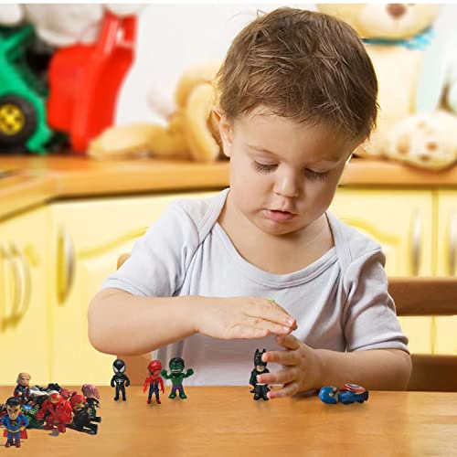 MAXTED 20 Pieces Superhero Mini Action Figures Sets Titan Hero Series Small Super Hero Toys Statues Birthday for Boys Party Gifts Cupcake Topper Figurines for Kids
