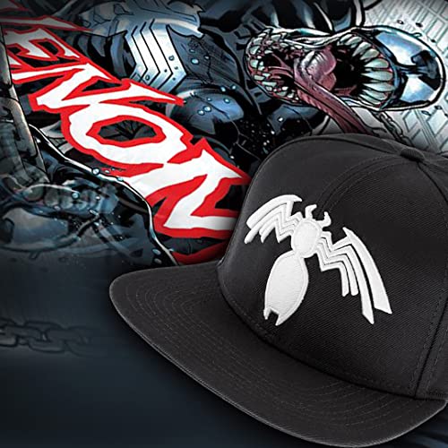 Marvel Comics Venom Symbiote Logo Licensed Adjustable Snapback Cap Hat Black