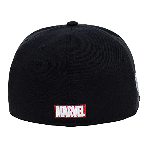 Marvel Thor Fashion Fitted w/Pin Flat Bill Cap Black/Grey