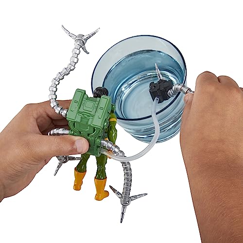 Marvel Spider-Man Aqua Web Warriors 4-Inch Doc Ock Action Figure with Refillable Water Gear Accessory, Action Figures for Boys and Girls 4 and Up