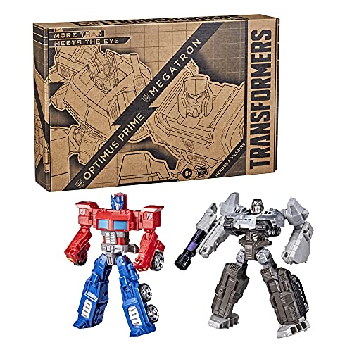 Transformers Heroes and Villains Optimus Prime and Megatron 2-Pack Action Figures. 7-inch, Easter Toys and Gifts for Kids, Ages 6+ (Amazon Exclusive)