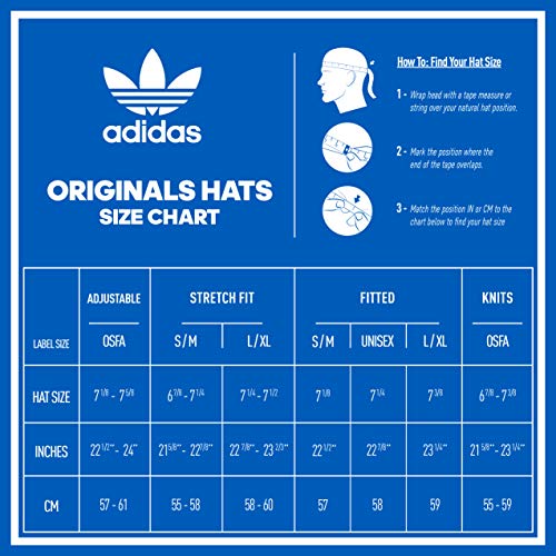 adidas Originals Men's Trefoil Chain Flatbrim Snapback Cap, White/Black, One Size