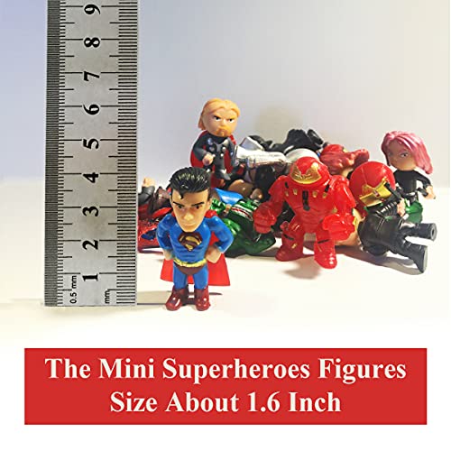 ROUNY 26 Pieces Mini Super Hero Action Sets for Boys Superheroes Figures Ornaments Toys，Titan Hero Series Small Superhero Action Figurines Party Favors Cupcake Topper Decoration
