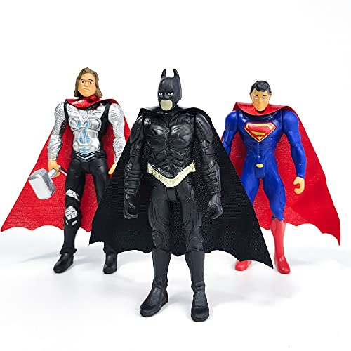 6Pcs Superhero Action Figures Set - Super Hero Toys for Boys Age 4-6, Cake Topper - Collectible Superhero Figurines Gift for Kids 4 Inch