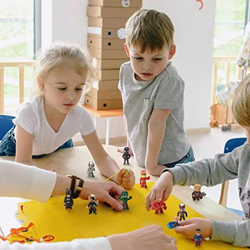 Action Figures，20 Pcs Mini Figures Toys Set，Super Hero Adventures Ultimate Superhero Set，Ideal for Hero Cake Toppers Ornamental，Party Favors，Easter Eggs