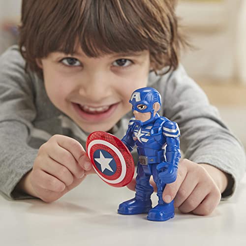 Marvel Super Hero Adventures 5-Inch Action Figure 5-Pack, Includes Captain America, Spider-Man, 5 Accessories, Easter Toys for Kids (Amazon Exclusive)