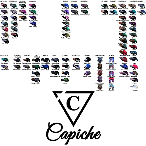 Capiche [99+ Variations] Snapback Cap - Baseball Cap - One Size - Unisex - Men - Hydra