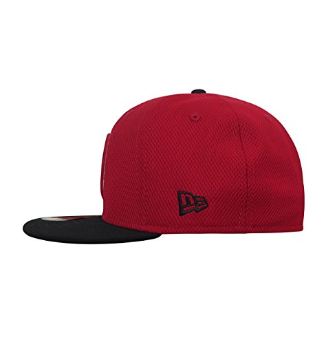 New Era Deadpool Symbol Red & Black 59Fifty Fitted Hat- 7 3/8
