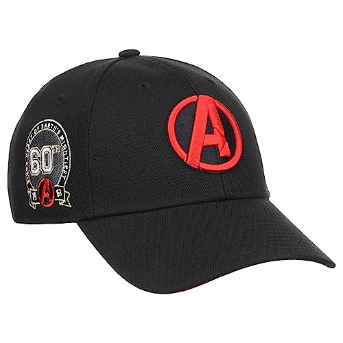 Marvel Avengers Comic UV Adjustable Hook-and-Loop Curved Bill Cap blk