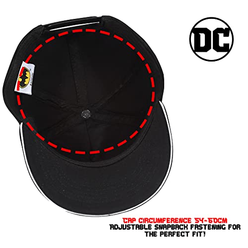 DC Comics Batman Camo Bat Baseball Cap, Kids, One Size, Black, Official Merchandise