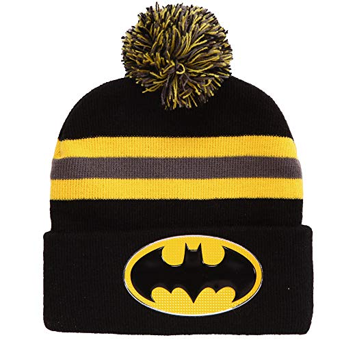 DC Comics Batman Logo Adult Pom Beanie Black