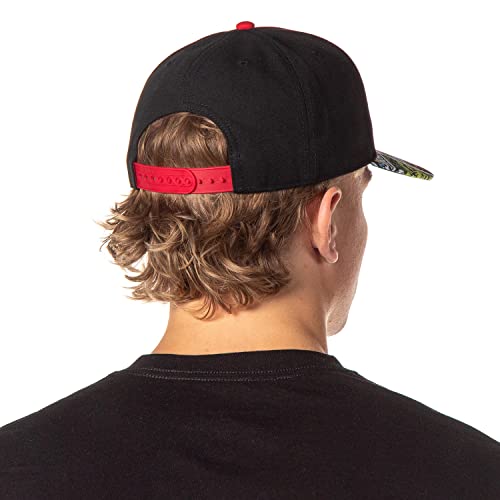 Marvel Hat for Men Vintage Comic Scenes Embroidered Marvel Logo Superhero Snapback Hat Cap Black