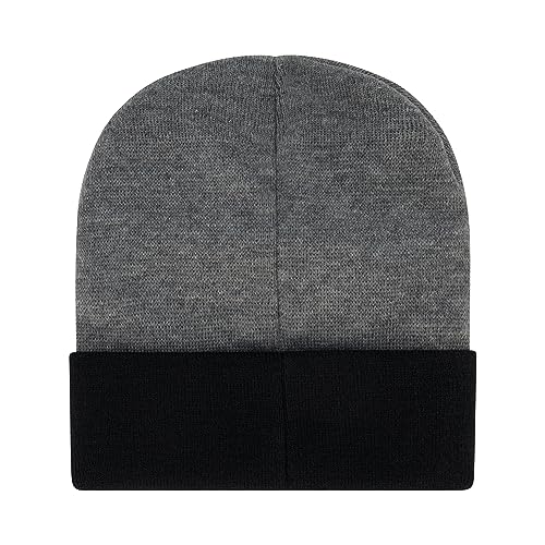 Marvel The Punisher Beanie Hat, LED Light Up Winter Knit Cap with Skull Logo and Cuff, Grey, One Size