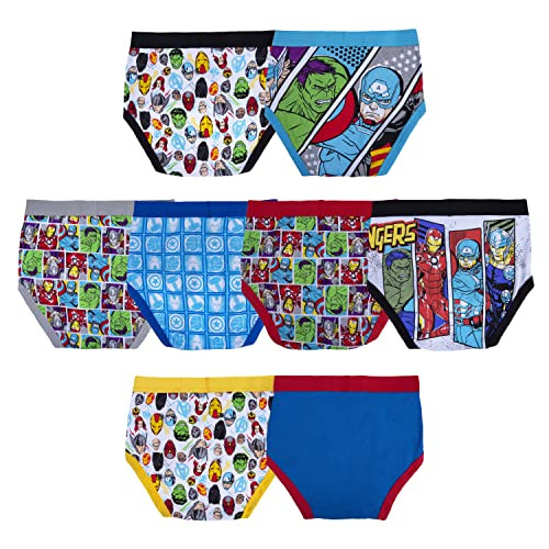 Marvel Boys Underwear - 8-Pack Cotton Toddler/Little Kid/Big Kid Size Briefs Kids Hulk, Captain Americ and more! Assorted