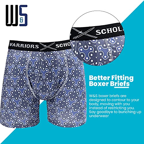 Warriors & Scholars | Mens boxer briefs Boxer for men pack of 6 Printed underwear Boys Stylish shorts