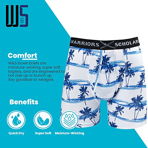 Warriors & Scholars | Mens boxer briefs Boxer for men pack of 6 Printed underwear Boys Stylish shorts