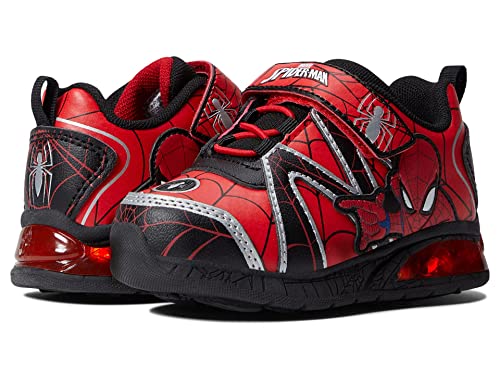 Favorite Characters Boy's Marvel Spidermanâ„¢ Light-Up Sneaker SPS342 (Toddler/Little Kid) Red 11 Little Kid M