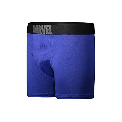 Captain America Performance Mesh Underwear Boxer Briefs 3-Pair Pack Small (28-30) Black