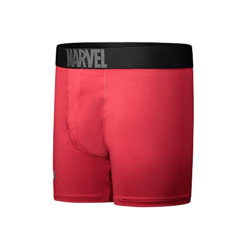 Captain America Performance Mesh Underwear Boxer Briefs 3-Pair Pack Small (28-30) Black