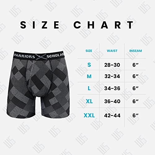 Warriors & Scholars | Mens boxer briefs Boxer for men pack of 6 Printed underwear Boys Stylish shorts