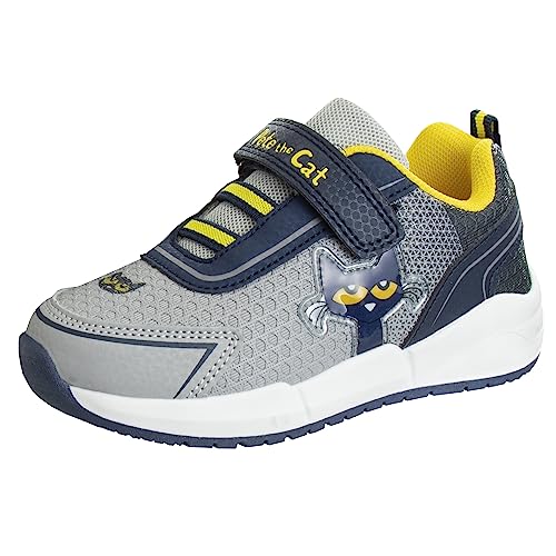 Josmo Boy's Pete The Cat Sneakers (Toddler/Little Kid), Navy/Grey, 10