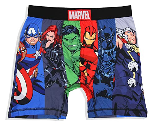 Marvel Mens' 2 Pack The Avengers Comic Boxers Underwear Boxer Briefs (Medium) Black