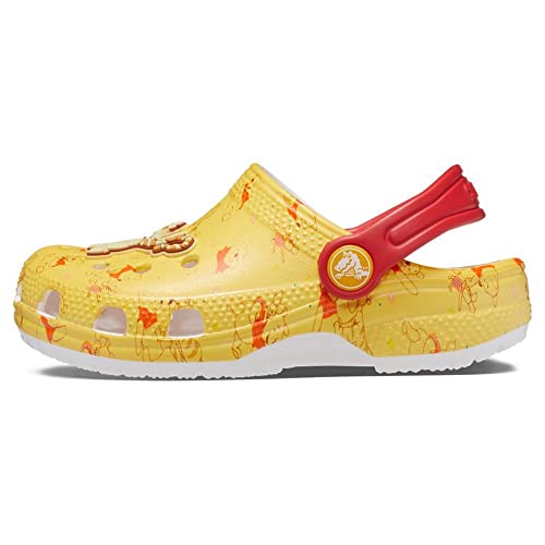 Crocs Kids Classic Winnie The Pooh Clogs | Toddler Shoes, White/Multi, 10 US Unisex