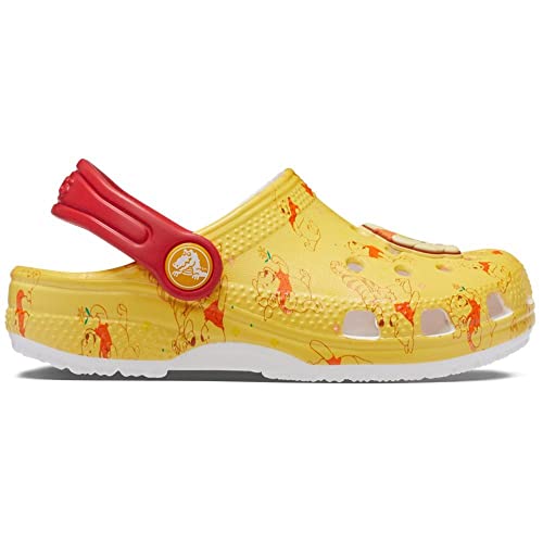 Crocs Kids Classic Winnie The Pooh Clogs | Toddler Shoes, White/Multi, 10 US Unisex