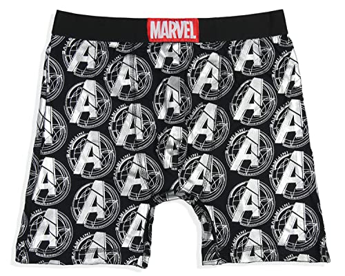 Marvel Mens' 2 Pack The Avengers Comic Boxers Underwear Boxer Briefs (Medium) Black