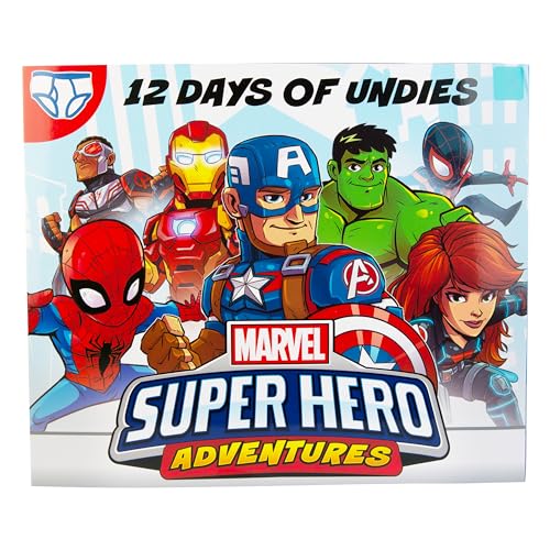 Marvel Boys' Toddler Exclusive 12-PK UNBOXING Spiderman Friends Perfect for Gifting & Potty Training, 12-Pack Superhero Adventures Brief