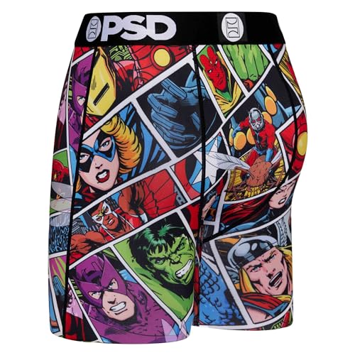 PSD Men's Marvel Comics Boxer Briefs, Multi, L