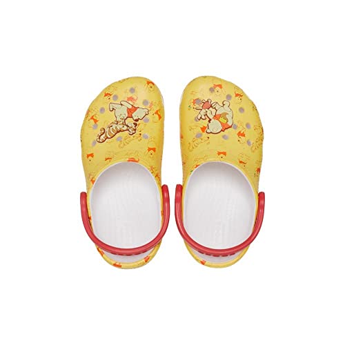 Crocs Kids Classic Winnie The Pooh Clogs | Toddler Shoes, White/Multi, 10 US Unisex