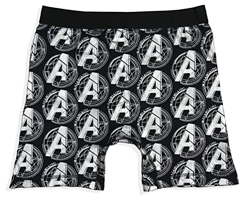 Marvel Mens' 2 Pack The Avengers Comic Boxers Underwear Boxer Briefs (Medium) Black