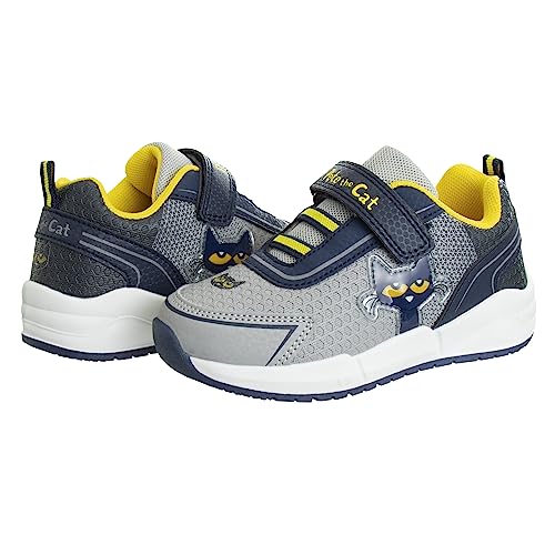 Josmo Boy's Pete The Cat Sneakers (Toddler/Little Kid), Navy/Grey, 10