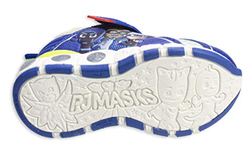 PJ Masks Toddler Shoes,Light Up Tennis Sneaker,Rubber Hard Bottom,Toddler/Kids Sizes 5 to 10 (Blue Silver, Numeric_6)