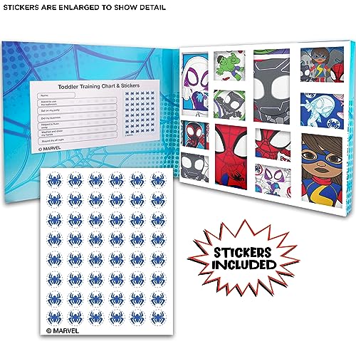 Marvel Boys' Toddler Exclusive 12-PK UNBOXING Spiderman Friends Perfect for Gifting & Potty Training, 12-Pack Superhero Adventures Brief