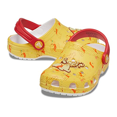 Crocs Kids Classic Winnie The Pooh Clogs | Toddler Shoes, White/Multi, 10 US Unisex