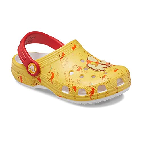 Crocs Kids Classic Winnie The Pooh Clogs | Toddler Shoes, White/Multi, 10 US Unisex
