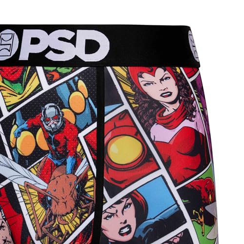 PSD Men's Marvel Comics Boxer Briefs, Multi, L