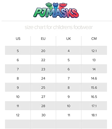 PJ Masks Toddler Shoes,Light Up Tennis Sneaker,Rubber Hard Bottom,Toddler/Kids Sizes 5 to 10 (Blue Silver, Numeric_6)