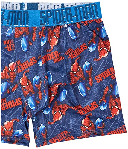 Spiderman Boys Multipacks with Multiple Print Choices Available in Sizes 4, 6, 8, 10, and 12, 7-Pack Athletic Boxer Brief_Classic
