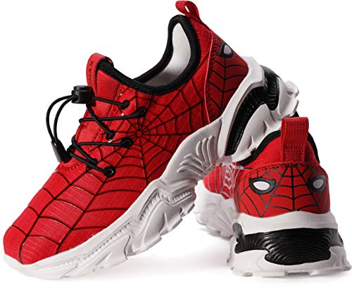 BRONAX Red Tennis Shoes for Big Boys Size 4 Zapatos de NiƱos Comfty Light Fashion No Tie Boys Athletic Casual Walking Running Sneakers 37