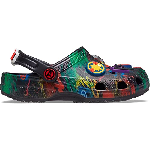 Crocs Kids' Superhero Clog , Marvel/Black, 12 Little Kid