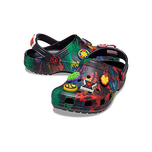 Crocs Kids' Superhero Clog , Marvel/Black, 12 Little Kid