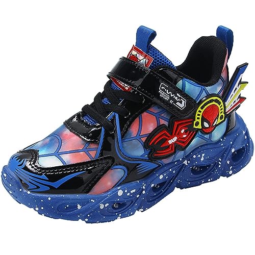 RAYCHY Children's Casual Shoes Boys Breathable Non-Slip Light Sneakers Unisex Luminous Sneakers for Girls Sport Running Shoes(9.5,Blue)