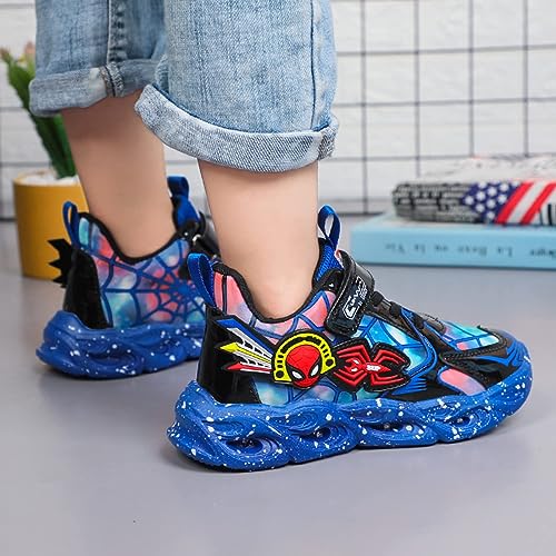 RAYCHY Children's Casual Shoes Boys Breathable Non-Slip Light Sneakers Unisex Luminous Sneakers for Girls Sport Running Shoes(9.5,Blue)