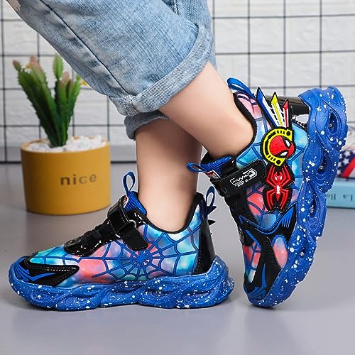 RAYCHY Children's Casual Shoes Boys Breathable Non-Slip Light Sneakers Unisex Luminous Sneakers for Girls Sport Running Shoes(9.5,Blue)